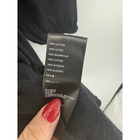 Maeve Anthropologie Black Tiered Babydoll Cotton Blouse Peasant Top Size 2X - Picture 8 of 9